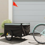 Vidaxl Bicycle Trailer 45 kg de fer noir et gris