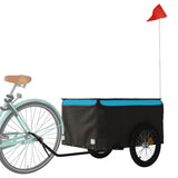 TRAILER VIDAXL BICYCLE 45 kg di ferro nero e blu