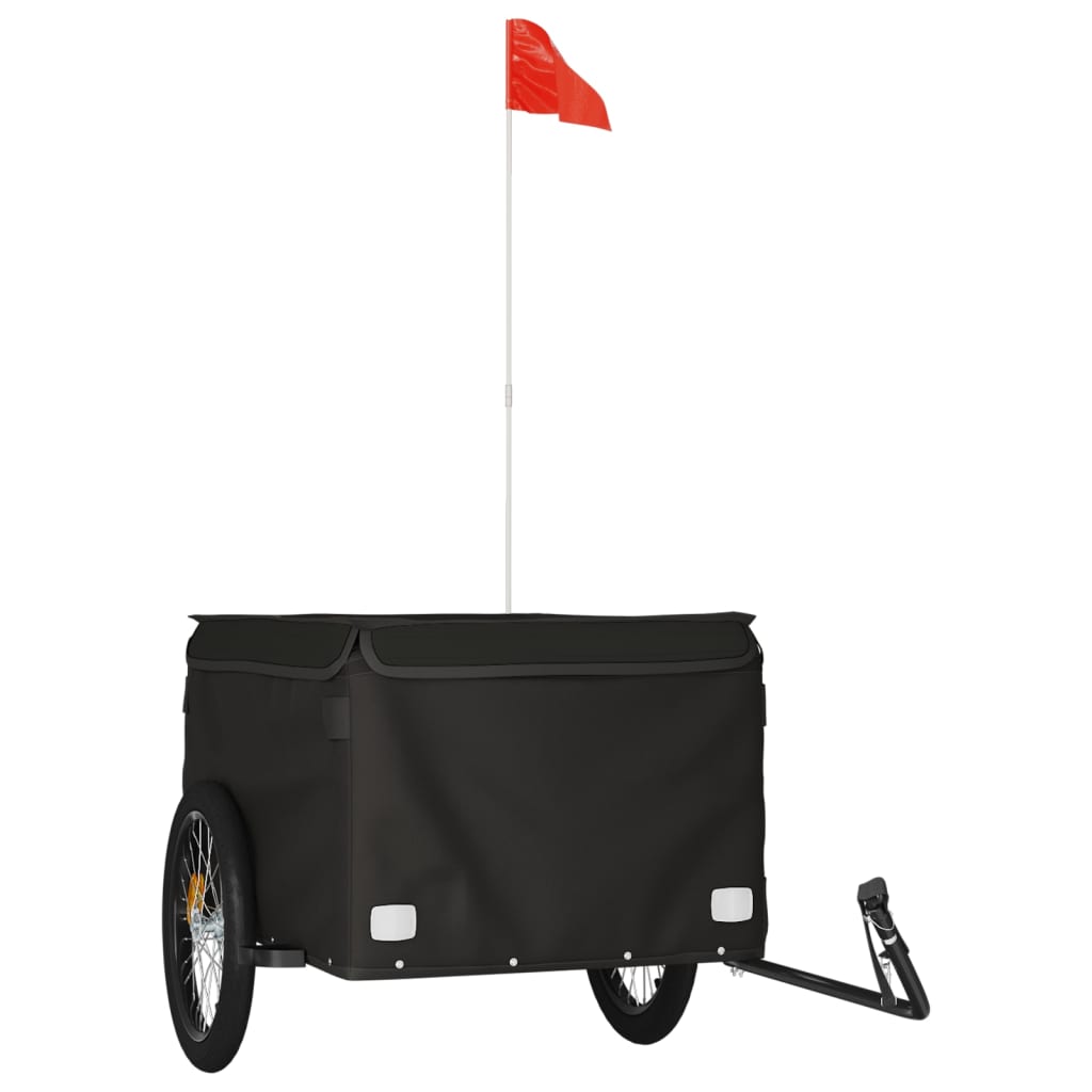 Vidaxl Fahrradanhänger 45 kg Eisen schwarz