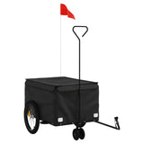 VidaXL Fahrradanhänger 30 kg Eisen schwarz