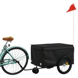 VidaXL Fahrradanhänger 30 kg Eisen schwarz