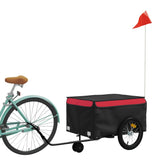 BIDAXL BICYCLE TRAILER 45 kg järnsvart och rött