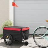 BIDAXL BICYCLE TRAILER 45 kg järnsvart och rött