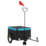 VidaXL Fahrradanhänger 45 kg Eisen schwarz und blau