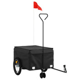 VidaXL Fahrradanhänger 45 kg Eisen schwarz