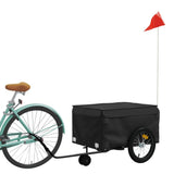 VidaXL Fahrradanhänger 45 kg Eisen schwarz