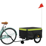 TRAILER VIDAXL BICYCLE 45 kg di ferro nero e verde