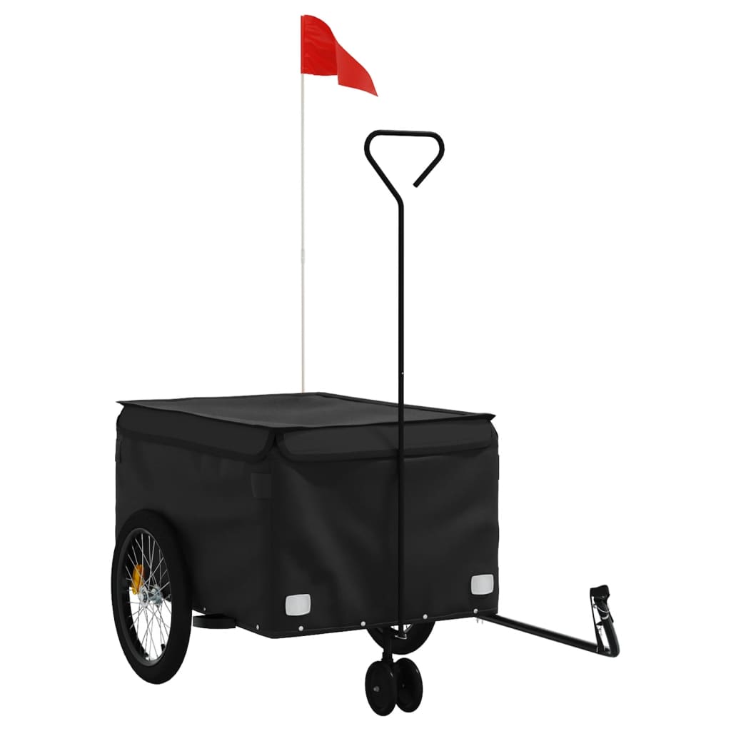 Vidaxl Rower Trailer 45 kg żelaza czarna