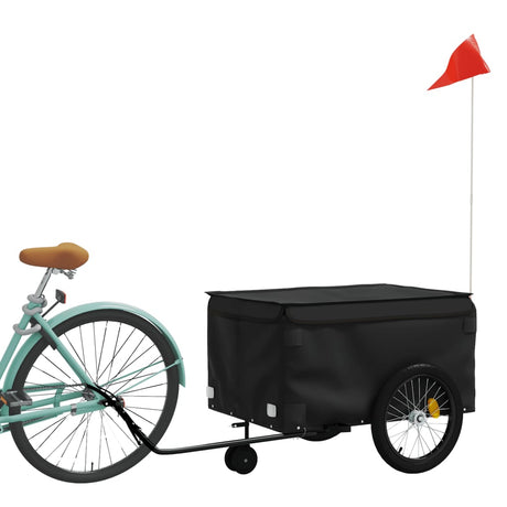 VidaXL Fahrradanhänger 45 kg Eisen schwarz