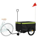 Vidaxl Bicycle Trailer 45 kg Iron Black and Green