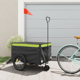 Vidaxl Bicycle Trailer 45 kg Iron Black and Green