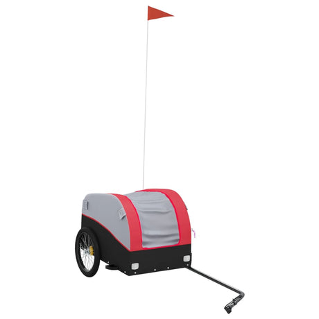 VidaXL Fahrradanhänger 30 kg Eisen schwarz und rot