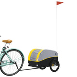 Vidaxl Bicycle Trailer 30 kg de fer noir et jaune