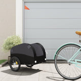 Vidaxl Bicycle Trailer 30 kg de fer noir