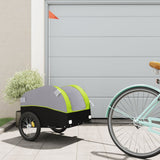 Vidaxl Bicycle Trailer 30 kg de fer noir et vert