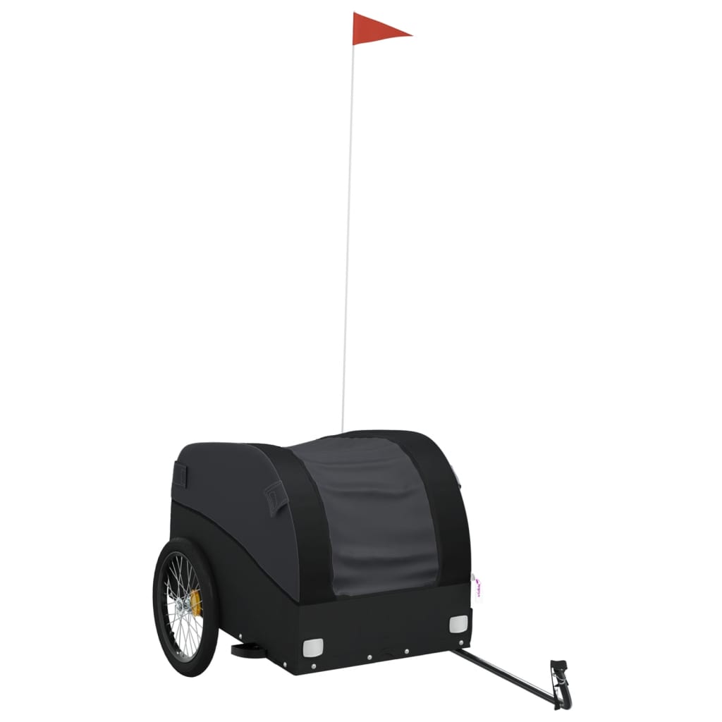 Vidaxl Bicycle Trailer 45 kg di ferro nero