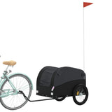 Vidaxl Fahrradanhänger 45 kg Eisen schwarz