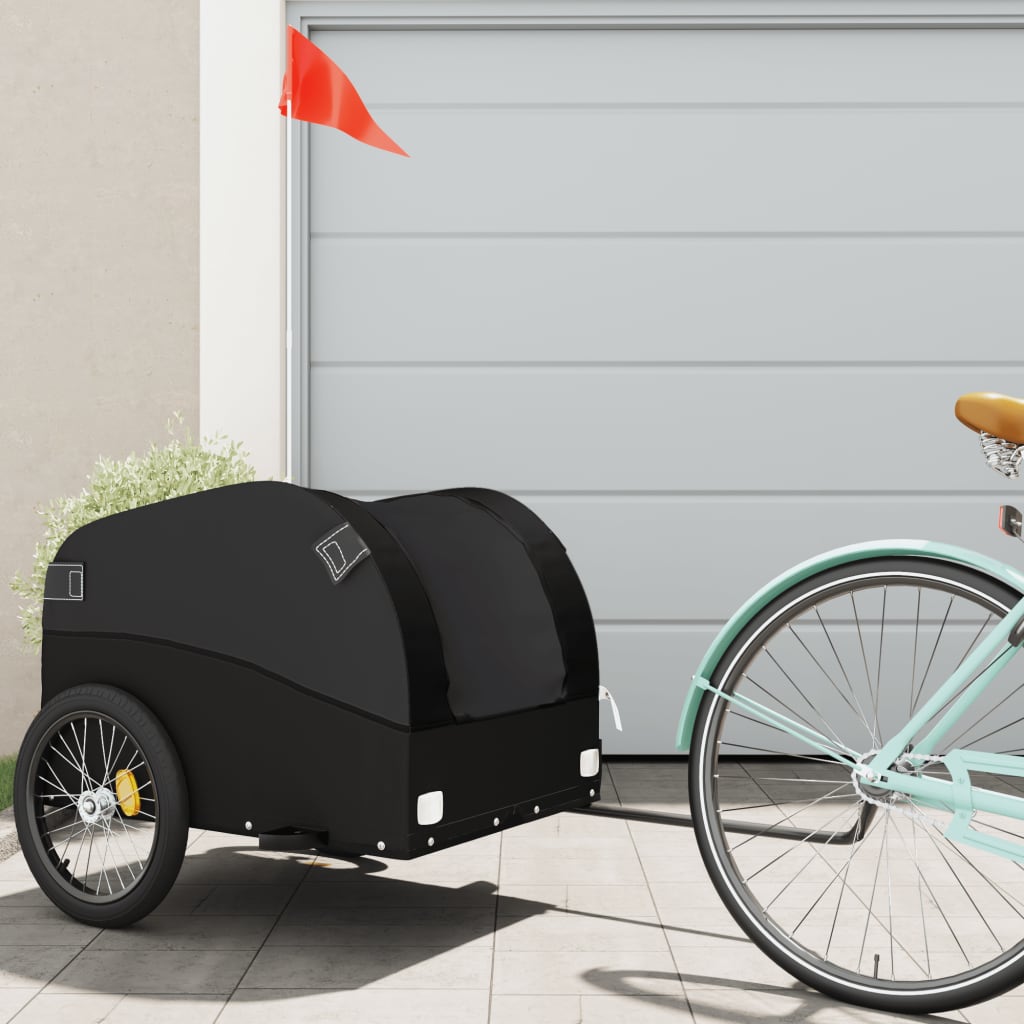 Vidaxl Bicycle Trailer 45 kg Iron Black