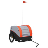 Vidaxl Bicycle Trailer 45 kg jern svart og oransje