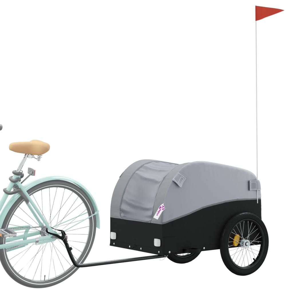 BIDAXL BICYCLE TRAILER 45 kg järnsvart och grå