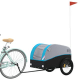 Vidaxl Bicycle Trailer 45 kg de fer noir et bleu