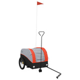VidaXL Fahrradanhänger 30 kg Eisen schwarz und orange