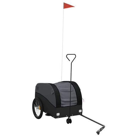 VidaXL Fahrradanhänger 30 kg Eisen schwarz