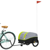 Vidaxl Bicycle Trailer 30 kg de fer noir et vert