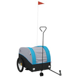 VidaXL Fahrradanhänger 45 kg Eisen schwarz und blau