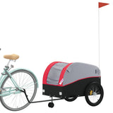 Vidaxl Bicycle Trailer 45 kg de fer noir et rouge