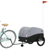 TRAILER VIDAXL BICYCLE 45 kg di ferro nero e grigio