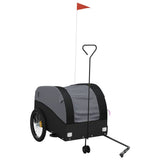 VidaXL Fahrradanhänger 45 kg Eisen schwarz