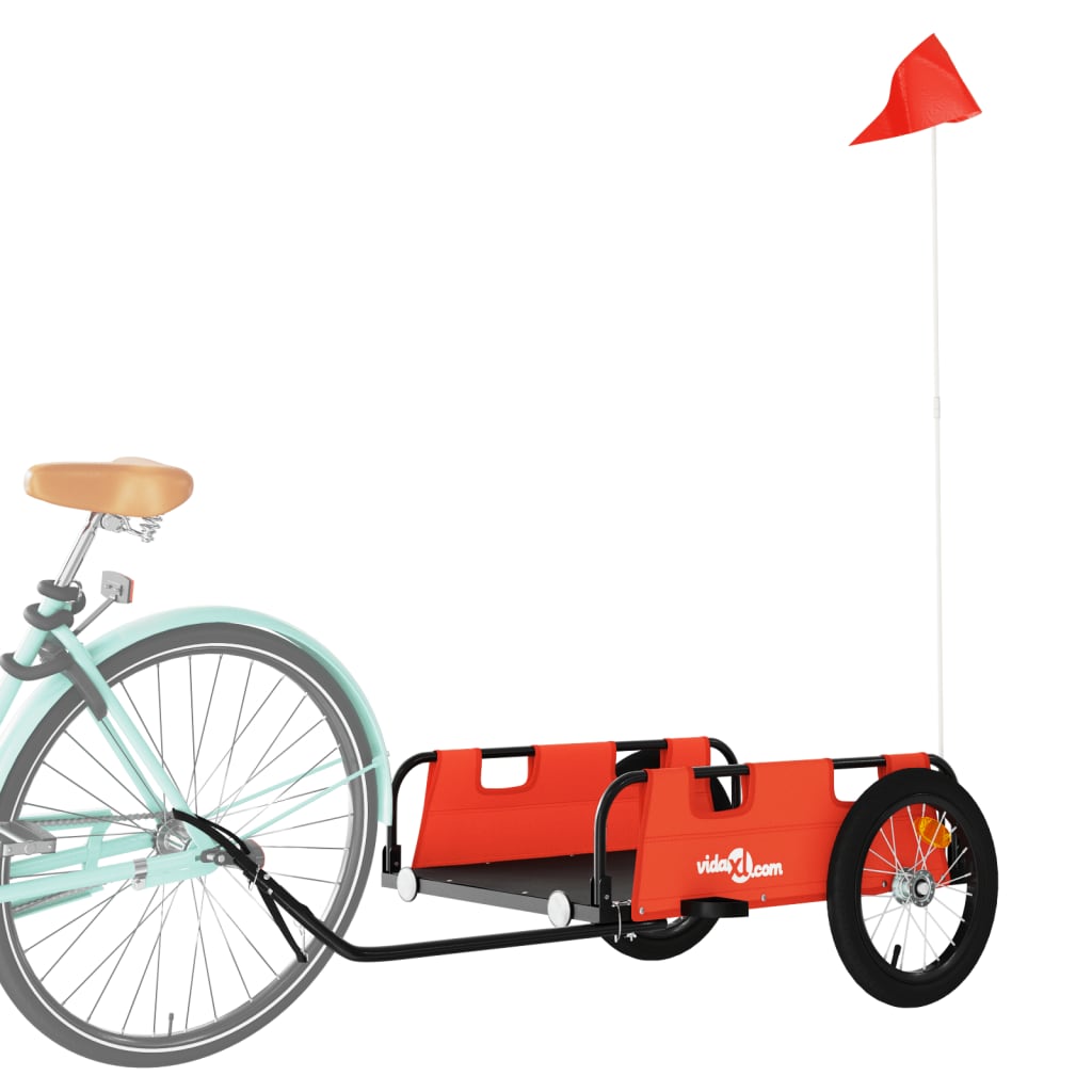 Vidaxl Bicycle Trailer Oxford Fabric et Iron Orange