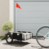 Vidaxl Bicycle Trailer Tessuto di Oxford e Iron Black