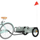 Vidaxl Bicycle Trailer Oxford Fabric et Grey Iron