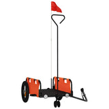 Vidaxl Fahrradanhänger Oxford-Stoff und Eisenorange