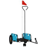 Vidaxl Fahrradanhänger Oxford-Stoff und Eisenblau