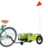 Vidaxl Bicycle Trailer Oxford Fabric a Iron Green