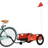 Vidaxl Bicycle Trailer Oxford Fabric et Iron Orange