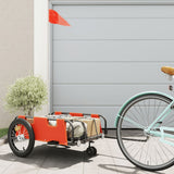 Vidaxl Bicycle Trailer Oxford Fabric et Iron Orange