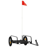 VidaXL Fahrradanhänger 122x53x31 cm Eisen schwarz