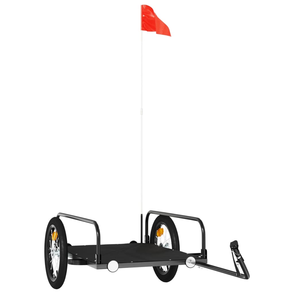 VidaXL Fahrradanhänger 126x63x34 cm Eisen schwarz