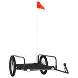 Vidaxl Rower Trailer 135x70x37 cm żelaza czarna