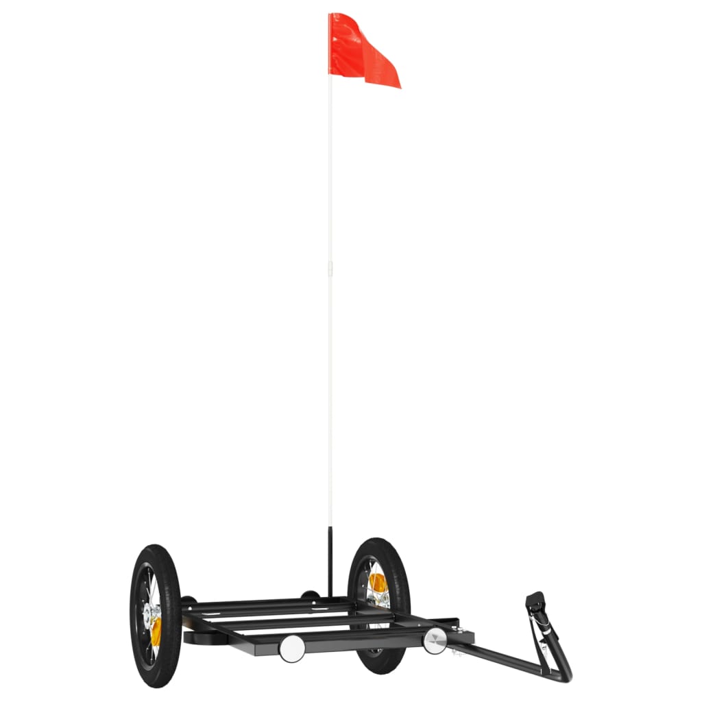 VidaXL Fahrradanhänger 122x53x28 cm Eisen schwarz