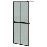 Vidaxl walk-in walk-in wall con scaffale 80x195 cm ESG-Glas Alluminium nero