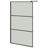 Vidaxl Walk-In duschvägg med hyllan 115x195 cm ESG-GLAS ALUMINIUM SVART