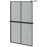 VidaXL Inloopdouchewand met schap 118x190 cm ESG-glas aluminium zwart