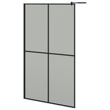 VidaXL Inloopdouchewand met schap 118x190 cm ESG-glas aluminium zwart