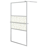 Vidaxl walk-in duschvägg med hylla 115x195 cm ESG-GLAS aluminiumkrom