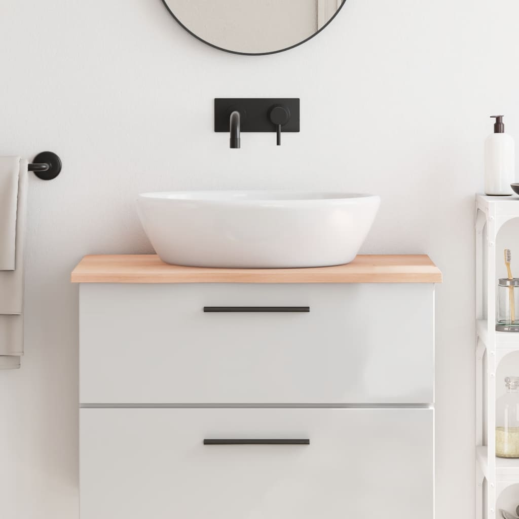 Vidaxl Washbasin Tabella 80x60x2 cm Legno massiccio non trattato